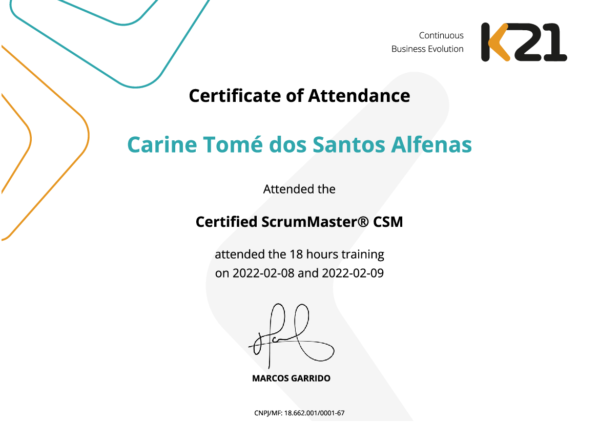 Certificado K21